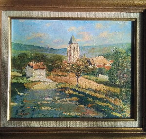 Landscape with Church - O/C - 22 x 27 cm